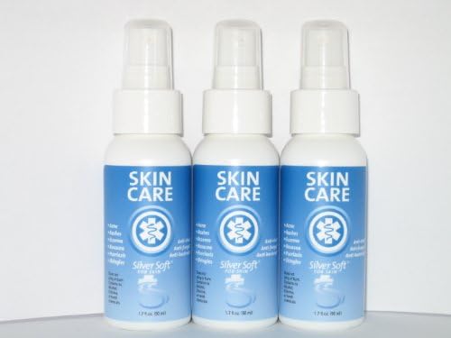 SilverSoft Skin Care Spray: Set of 3 - Use for Acne, Dry Skin, Cleansing and Hydrating Body &amp; Face