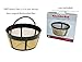 NRP Gold-tone 10cup Mesh Bottom Permanent Coffee Filter Replacement for Drip Coffeemaker Cuisinart GTF-B, Mr coffee & More