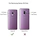 Hocase Galaxy S9 Case, SM-G960 Case, Heavy Duty Shockproof Protection Hard Plastic+Soft Silicone Rubber Hybrid Dual Layer Protective Phone Case for Samsung Galaxy S9 2018 - Violet Flowers