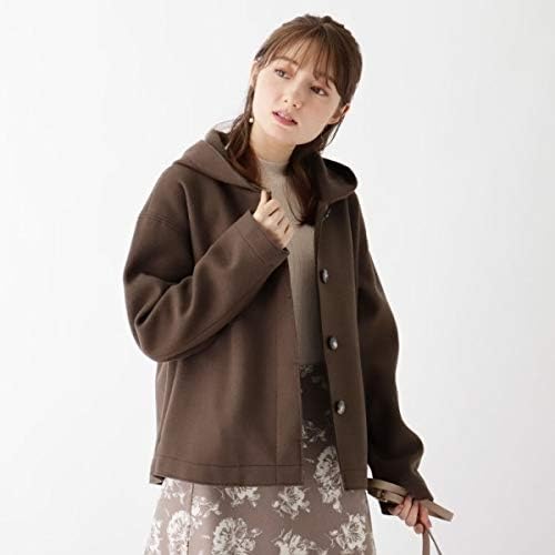 Amazon インデックス フーデットコート Web限定サイズ カットメルトンフーデッドショートコート C レディース ダークブラウン 043 36 S コート ジャケット 通販