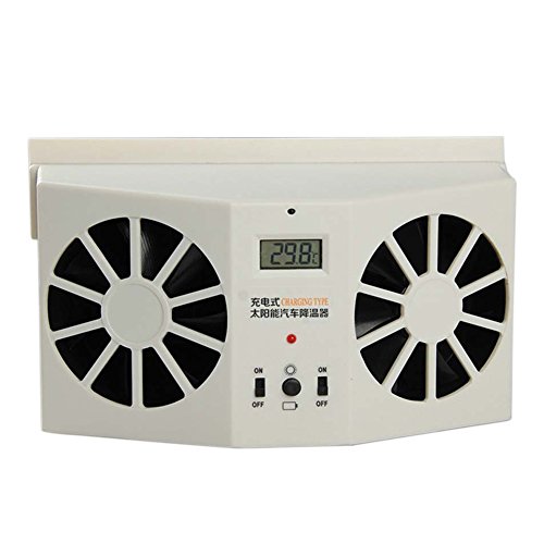 Oda Car Cool Cooler Fan Solar Powered Auto Front/Rear Window Air Vent Exhaust Fan Vehicle Radiator Vent with Ventilation