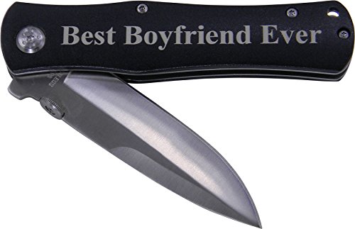 Best Boyfriend Ever Folding Pocket Knife – Great Gift for Birthday,Valentines Day, Anniversary for Boyfriend, Bf