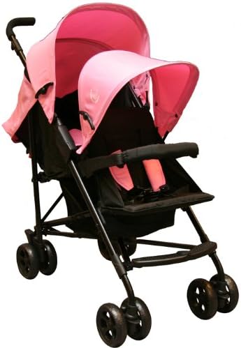 Poussette canne double rose Clearance