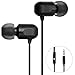 Earbuds, GGMM Wired Earphones Noise Isolating Headphones Earbuds with Microphone Heavy Deep Bass Earphones Ear Buds, in Ear Headphones Fits All 3.5mm Interface Device (C700-Black)