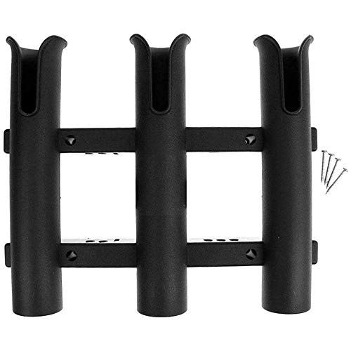 POFET Angelrutenhalterung, Rohr 3 Rutenhalter, Angelrute für Bootskajakgaragenlager oder LKW mit Schrauben seitlich… – Bild 3