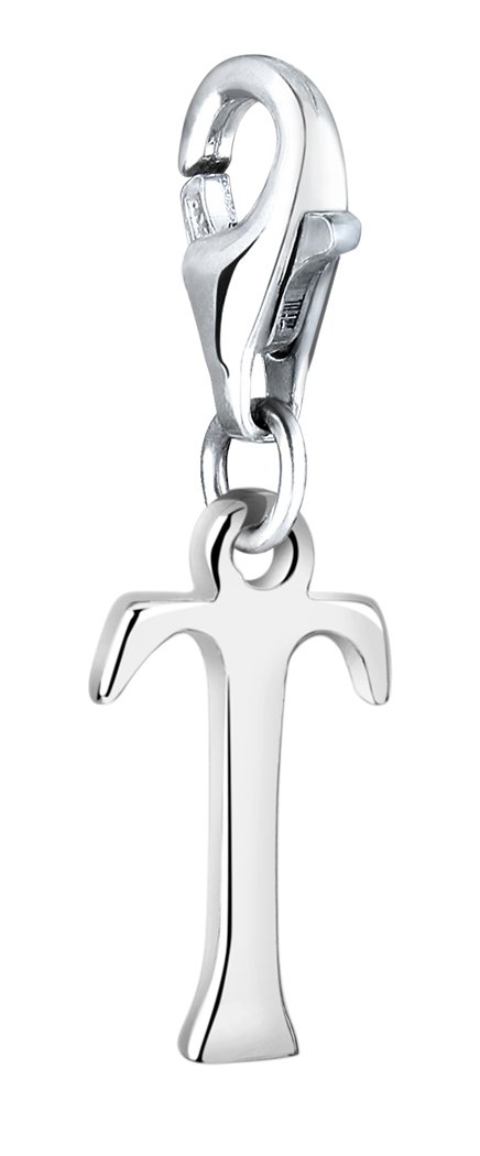 Nenalina Charm Letter T Pendant, for All Brands of Charm Bracelets and Necklaces, Made of 925 Sterling Silver, 713249-000