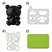 OHF 4 in 1 Bento Accessories Baby Panda Mold Rice Mold Onigiri Shaper and Dry Roasted Seaweed Cutter Set (mold1)