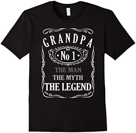 Grandpa The Man The Myth The Legend T-Shirt - Male 2XL - Black