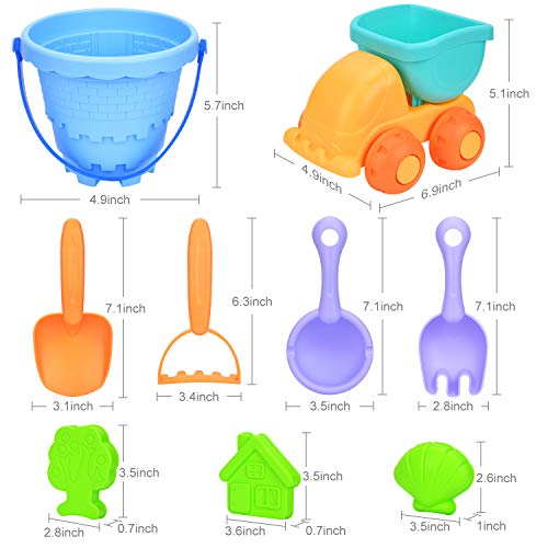 Victostar 20PCS Beach Sand Toys Set Sand Water Wheel,Bucket, Shovels, Rakes, Watering Can, Beach Molds, Sand Toys for Kids, Sandbox Toys for Outdoor Indoor