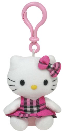 Ty Hello Kitty - Pink Tartan Clip
