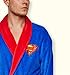 DC Comics Superman Mens Fleece Bath Robe, Blue, One Size