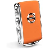 Car Key Cover Compatible with Volvo for S60 V60 XC60 S90 V90 XC90 XC40 EX30 EM90 Best Gifts for Man Women Key Case Replacement (Orange)