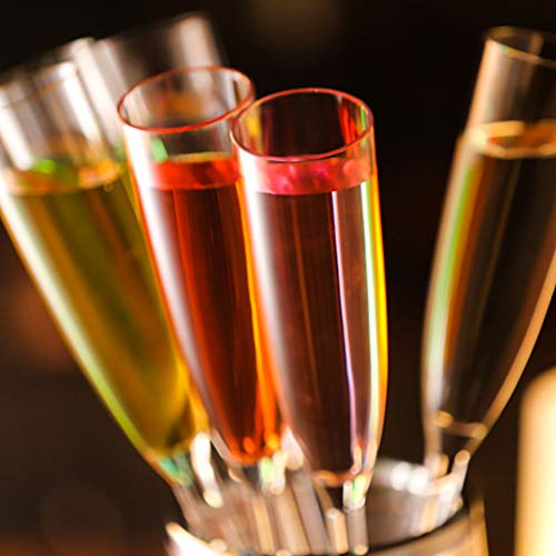 BESTonZON 7 Stück Bunte Champagner Toastflöten Acryl Champagner Flöte Set Toast Flöte Paar Champagner Wein… – Bild 6