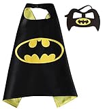 Batman Costumes Superhero Satin Cape with Felt Mask for Kids, Boys&Girls Cosplay Party Dress Up