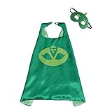 Tinley Warehouse Superhero Cape and Mask Costume Set Boys Girls Birthday Halloween Play Dress Up (Gekko)