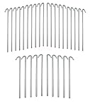 30-Piece Galvanized Steel Tent Pegs - Garden Stakes