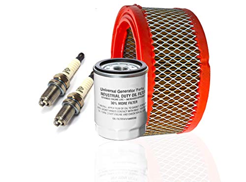 UGP Universal Generator Parts Replacement for Generac OC8127, 070185ES and Spark Plugs (Kit 2-491055T)