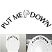 ShungHO Funny Gesture Hand PUT ME DOWN Decal Bathroom Toilet Seat Vinyl Sticker