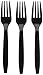 Fineline settings Disposable Plastic Black | Flairware Collection | Pack of 50 Fork, 10 inches (RET-2516-BK)