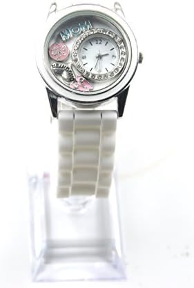 Bella Ochio Stylish Diamante Silicone Band Floating Charm Watch Quartz diy Rhinestone Wristwatche