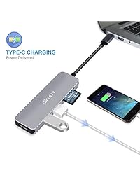 Ro 2016 2017 Mac, Chromebook y más espacio dispositivo USB C (Gris), Plateado