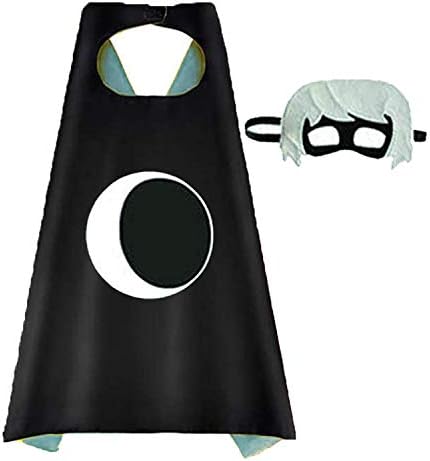NuGeriAZ Hallowen Costumes Capes and Masks for Kids Compatible Superhero cape and Dress up Kids Best Gifts (black)