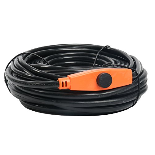 9milelake Heat Roof Gutter De-Icing Ice Snow Melter Cable Tape Kit - with Thermostat: On：6±3℃ Off：13±3℃ (60FT) - Thumbnail 3