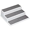 Copco-Basics-3-Tier-Non-Slip-Kitchen-Cupboard-Shelf-Organiser-26-x-23-x-85-cm-10-x-9-x-35 Copco Basics 3-Tier Spice Rack for Inside Cupboard, Non-Slip Kitchen Shelf Organiser, 26 x 23 x 8.5cm, White/Grey
