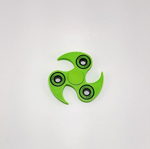 Lime Ninja Star EDC Quad Spinner Fidget toys, Fidget Hand Spinners Stress Reducer - Perfect For ADD, ADHD, Anxiety, and Autism Adult Children For Killing Time (Lime)