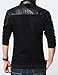 XueYin Men's Slim Fit PU Leather Jacket Outwear(Black,M size)