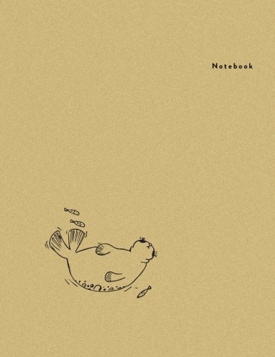 Notebook: Happy Sea Lion - Minimal Design Unlined Notebook - Large (8.5 x 11 inches) - 110 Pages (notebooks and journals 8.5 x 11, notebooks for ... (Minimal Design Notebooks) (Volume 4)
