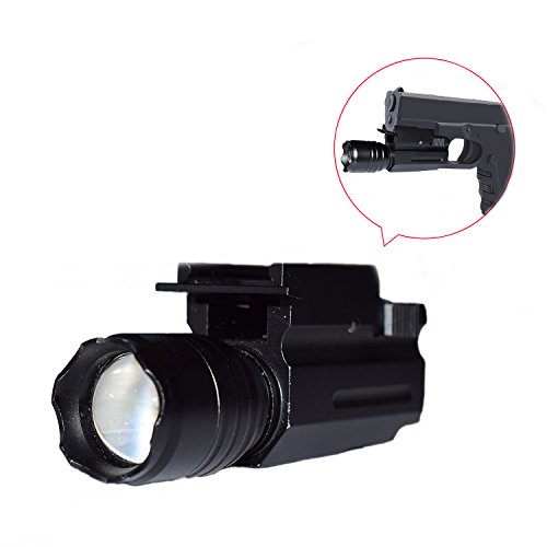 Feyachi 220 Lumen Tatical Weaver Mount Pistol/Rifle LED Flashlight Quick Release For 20mm Picatinny Rail