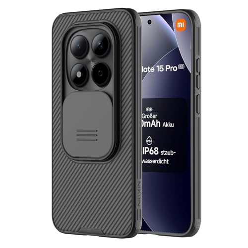 Nillkin Case for Xiaomi Redmi Note 15 Pro 5G - Camera Protector with Slide Camera, Shock and Scratch Resistant, Compatible with Xiaomi Redmi Note 15 Pro 5G 6.83" 2026-Black