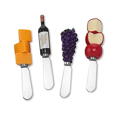 Wine Things Red Wine Tasting Resin Cheese Spreaders Set of 4
