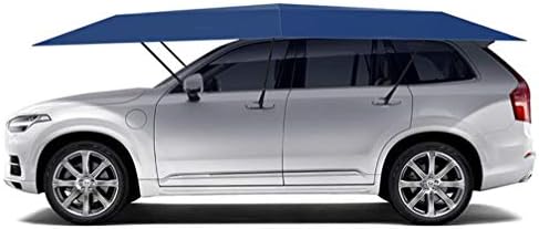XNNSH Universal Car Tent Movable Carport Folded Portable Automobile Protection Car Umbrella Sunproof Car Canopy Cover with Remote Control