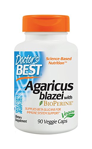 Doctor's Best Agaricus blazei, Non-GMO, Vegan, Gluten Free, Soy Free, 400 mg 90 Veggie Caps