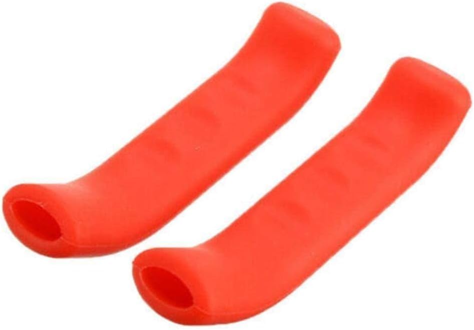 SquarezhenBo 2Pcs Red Brake Handle Cover Protector for Xiaomi M365 Electric Accessories Covers Non-Slip Universal Bicycle Cycling, Light, Brake Parts