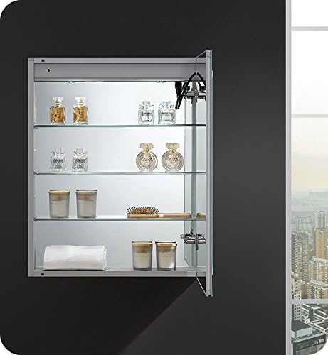 Fresca Spazio 24" Wide x 30" Tall Bathroom Medicine Cabinet w/LED Lighting & Defogger