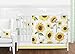Sweet Jojo Designs Yellow, Green and White Sunflower Boho Floral Girl Baby or Toddler Nursery Fitted Crib Sheet - Farmhouse Watercolor Flower