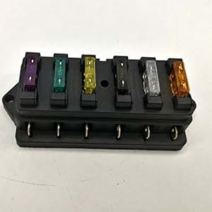 Amazon.com: Davitu Universal 12v 6 Way Fuse Box Block Fuse ... universal fuse box automotive 