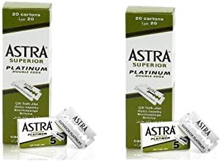 Gillette Astra Double Edge Razor Blades - 2 Packs of 100 Blades price ...