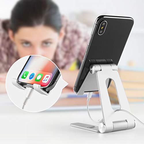 image for Dasuy Cell Phone Stand Slim Foldable Adjustable Aluminum Phone Stand 3