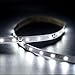 Boomile LED Light Strip, SMD 2835 16.4 Ft (5M) 300leds 60leds/m 12V DC Non-waterproof White Flexible Tape Lights for Kitchen, Closet, Car, Mirror, Ceiling, Indoor Decoration - No Power Supply