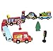 KIDS PREFERRED Ryan's World 7 Piece Wooden Vehicle Set and Accessories