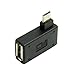 chenyang Micro USB OTG Power Adapter 2 in 1 Micro USB Male to USB 2.0 Female 90 Degree Right Angled Connector Adapter