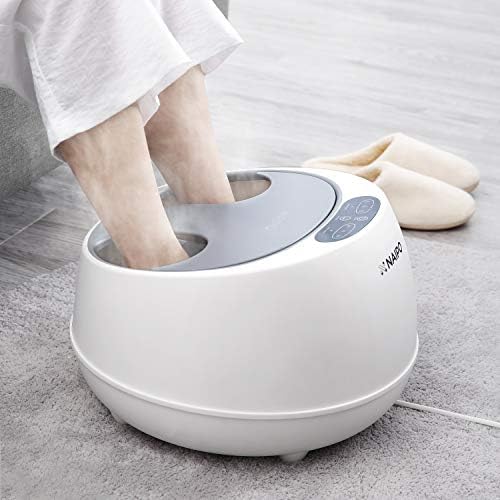 oFlexiSpa Steam Foot Spa Bath Massager with Electric Rollers, 3 Heating