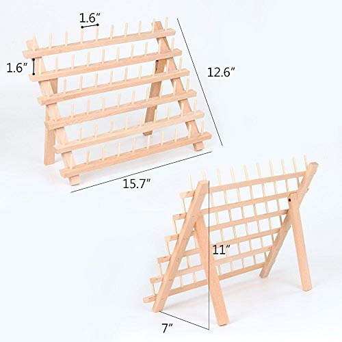 60-Spool-Thread-Rack-Wooden-Thread-Holder-Sewing-Organizer-Collapsible-Wall-Mount-Stand-Holder-for-Sewing-Quilting-Embroidery-Hair-braiding