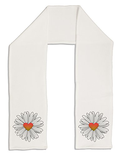 TooLoud Pretty Daisy Heart Adult Fleece 64" Scarf