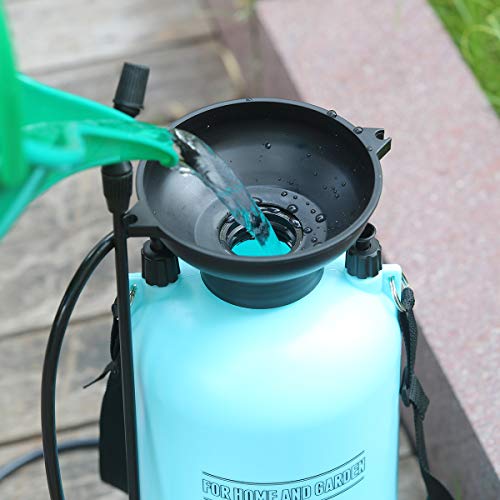 CLICIC Lawn and Garden Portable Sprayer 2 Gallon - Pump Pressure Sprayer Includes Shoulder Strap Blue - Thumbnail 3