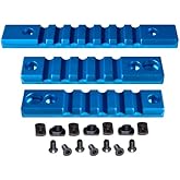 Single Picatinny Rail Section Kit for m lk Style Slots, 3 Piece Blue